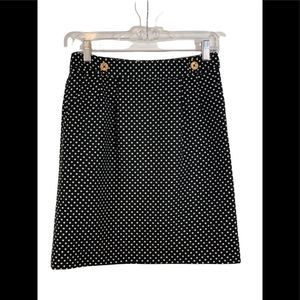 Lilly Pulitzer Women’s Black And White Polka Dot Pencil Skirt Lined Size 2